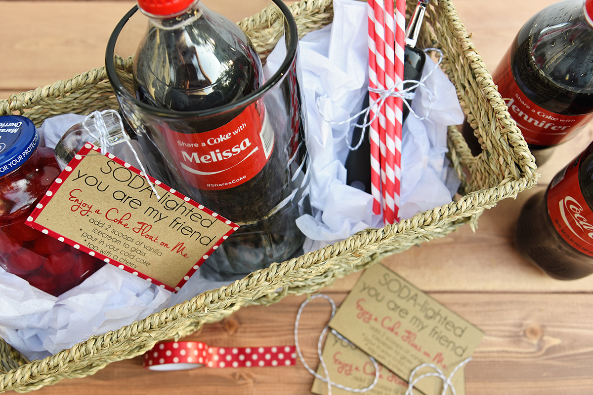 Coke Float Gift Basket with Free Printable