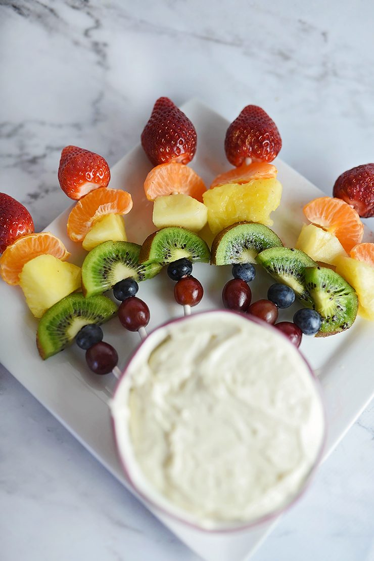 Rainbow Fruit Skewers With Cream Cheese Dip Sarah Halstead 3257