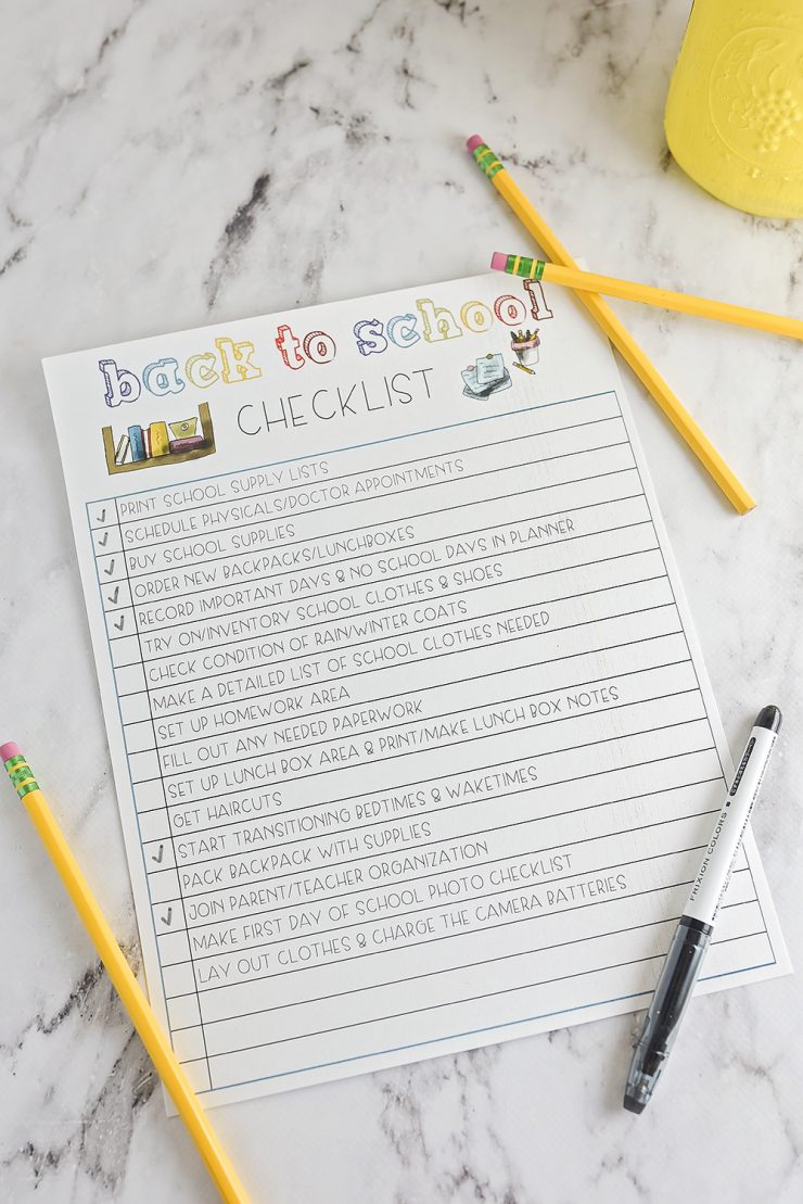 Back To School | The Checklist Free Printable By Sarah Halstead