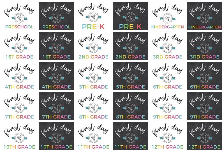 First Day of 12th Grade sign - PRINTABLE